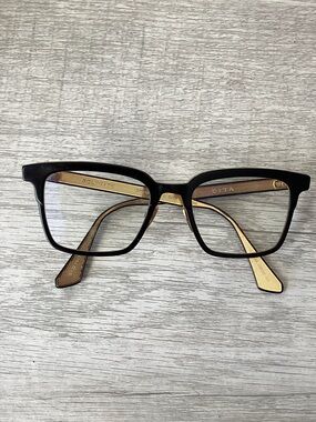 DITA Polymath Black Gold Square Designer Frames Glasses